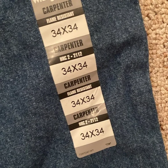 Wrangler Fire Resistant carpenter work jeans - BRAND NEW - Picture 7 of 8